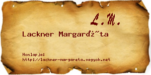 Lackner Margaréta névjegykártya